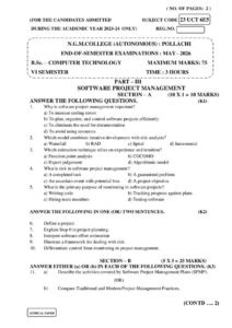 Cover of 23UCT6E5 – Software Project Management