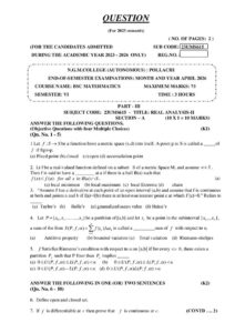 Cover of 23UMS615 – Real Analysis-II