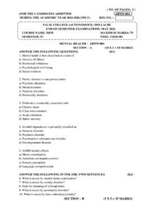 Cover of 24PSW4B4 – Mental Health