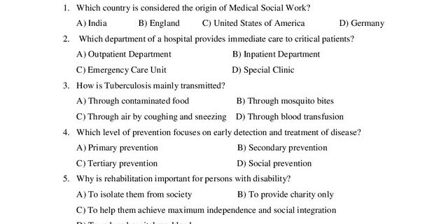 Cover: 25PSW2B1 – Medical Social Work