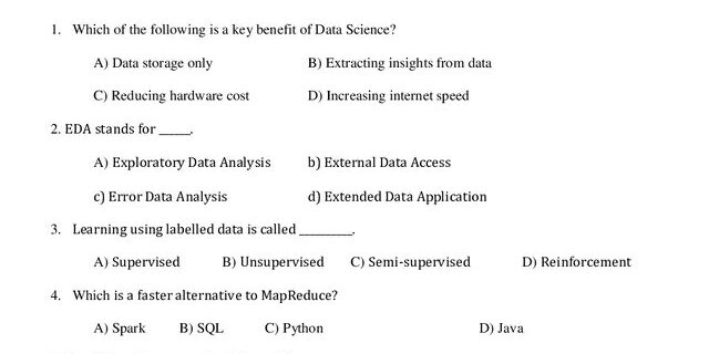 Cover: 24UDA4A1 – Introduction to Data Science