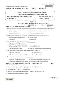 Cover of 25UCS2A1 – Vedic and Discrete Mathematics