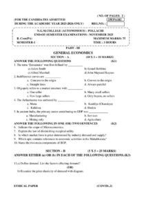 Cover of 25UPA102 – General Economics