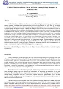 Cover of Ethical Challenges in the use of AI among College Students