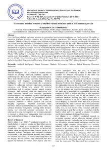 Cover of Customers’ Attitude Towards AI Enabled Virtual Assistants Used in E-Commerce Portals