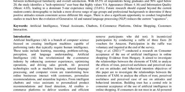 Cover: Customers’ Attitude Towards AI Enabled Virtual Assistants Used in E-Commerce Portals