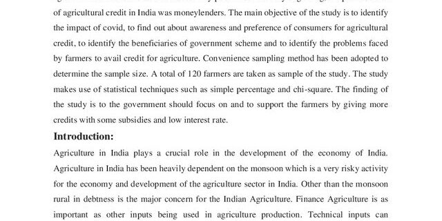 Cover: A Study on Problem faced in Agricultural Credits by Farmers