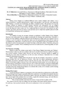 Cover of Fasting as a Holistic Health Discipline: Insights From Classical Yogic Philosophies and Sky Yoga