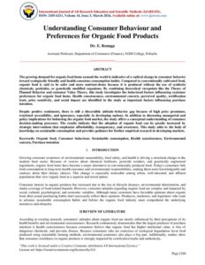 Cover of Understanding Consumer Behaviour and Preferences for Organic Food Products