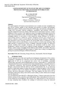 Cover of A Detailed Review of State-Of-The-Art Clustering Protocols for Wireless Sensor Networks in IoT