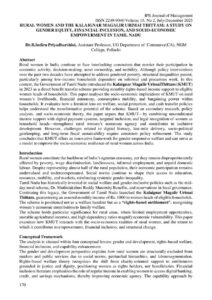 Cover of Rural Women and the Kalaignar Magalir Urimai Thittam: A Study on Gender Equity, Financial Inclusion, and Socio-Economic Empowerment in Tamil Nadu