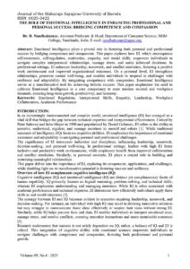 Cover of The Role of Emotional Intelligence in Enhancing Professional and Personal Success: Bridging Competence and Compassion