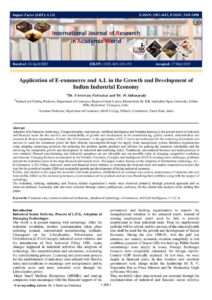 Cover of Application of E-commerce and A.I. in the Growth and Development of Indian Industrial Economy