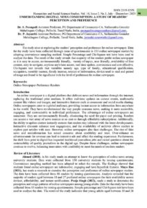 Cover of Understanding Digital News Consumption a Study of Readers