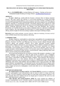 Cover of The Influence of Social Media Marketing on Consumer Purchasing Behavior
