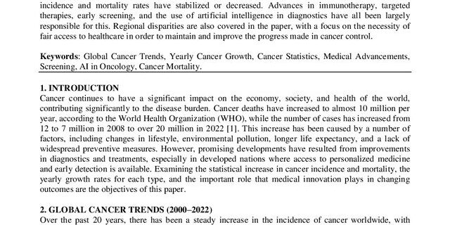 Cover: Global Cancer Burden: A Two-Decade Analysis of Incidence, Growth, and Medical Advancements