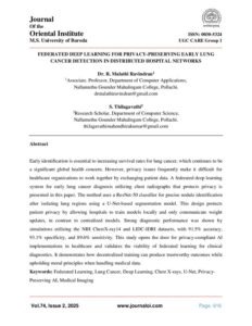 Cover of Federated Deep Learning for Privacy-Preserving Early Lung Cancer Detection in Distributed Hospital Networks