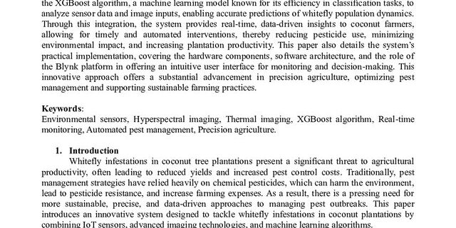 Cover: Smart Whitefly Management for Coconut Trees: IoT and Blynk Enabled Monitoring and Control