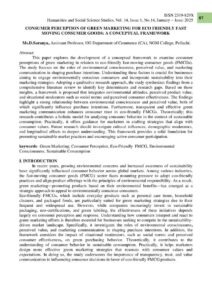 Cover of Consumer Perception of Green Marketing for Eco Friendly Fast Moving Consumer Goods: A Conceptual Framework