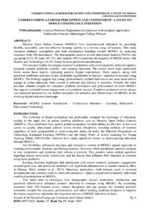 Cover of Understanding Learner Perception and Commitment: A Study on MOOCs Continuance Intention