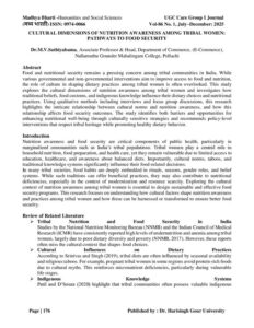Cover of Cultural Dimensions of Nutrition Awareness Among Tribal Women: Pathways to Food Security