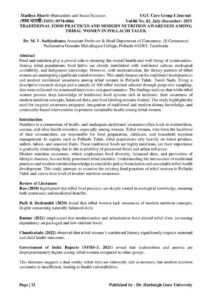 Cover of Traditional Food Practices and Modern Nutrition Awareness Among Tribal Women in Pollachi Taluk