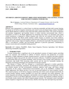 Cover of IoT-Driven Arduino Nodemcu Irrigation Monitoring and Control System for Coconut Farming With Blynk