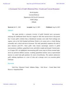 Cover of A Systematic View of Gold’s Historical Price: Trends and Current Dynamics
